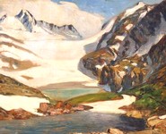 Tableau de montagne de l'artiste peintre Joseph Communal